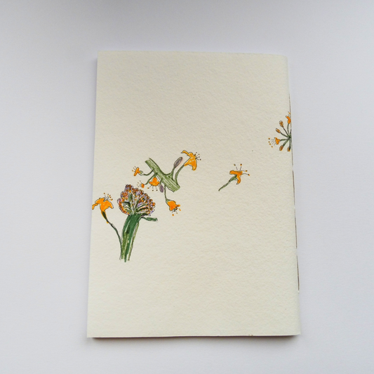 Couverture en papier fait à la main, illustration originale Isabelle Villa