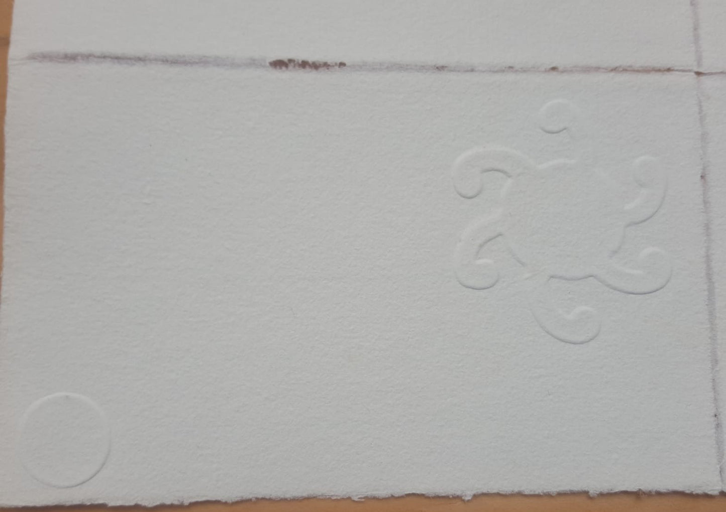 Lune soleil papier vergé carte gaufrée