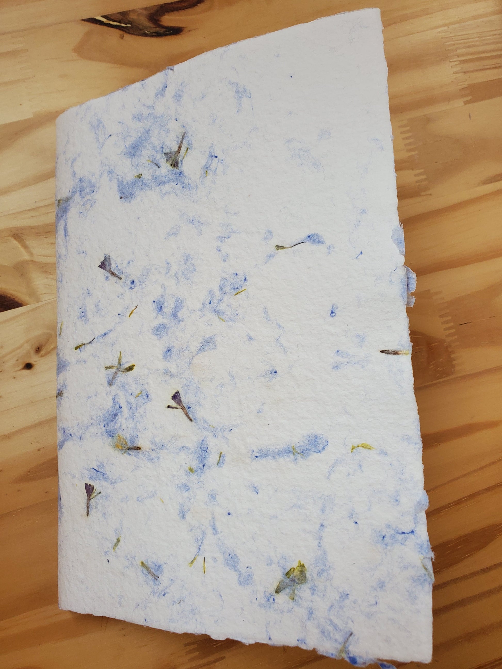 Carnet A5 papier fait main Envolée florale