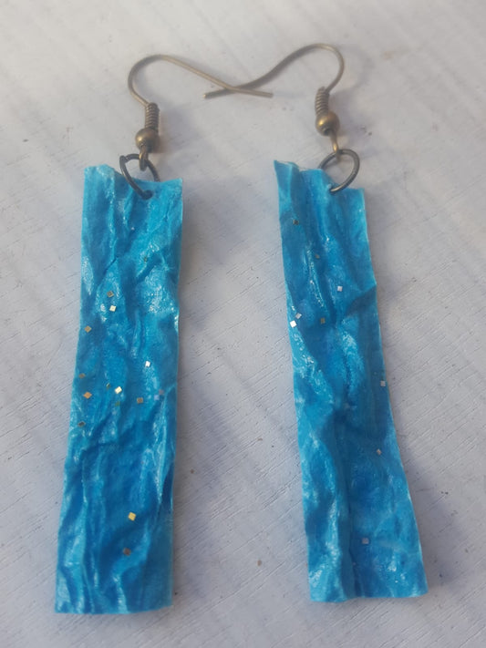 Longues Boucles d'oreilles Eau de papier