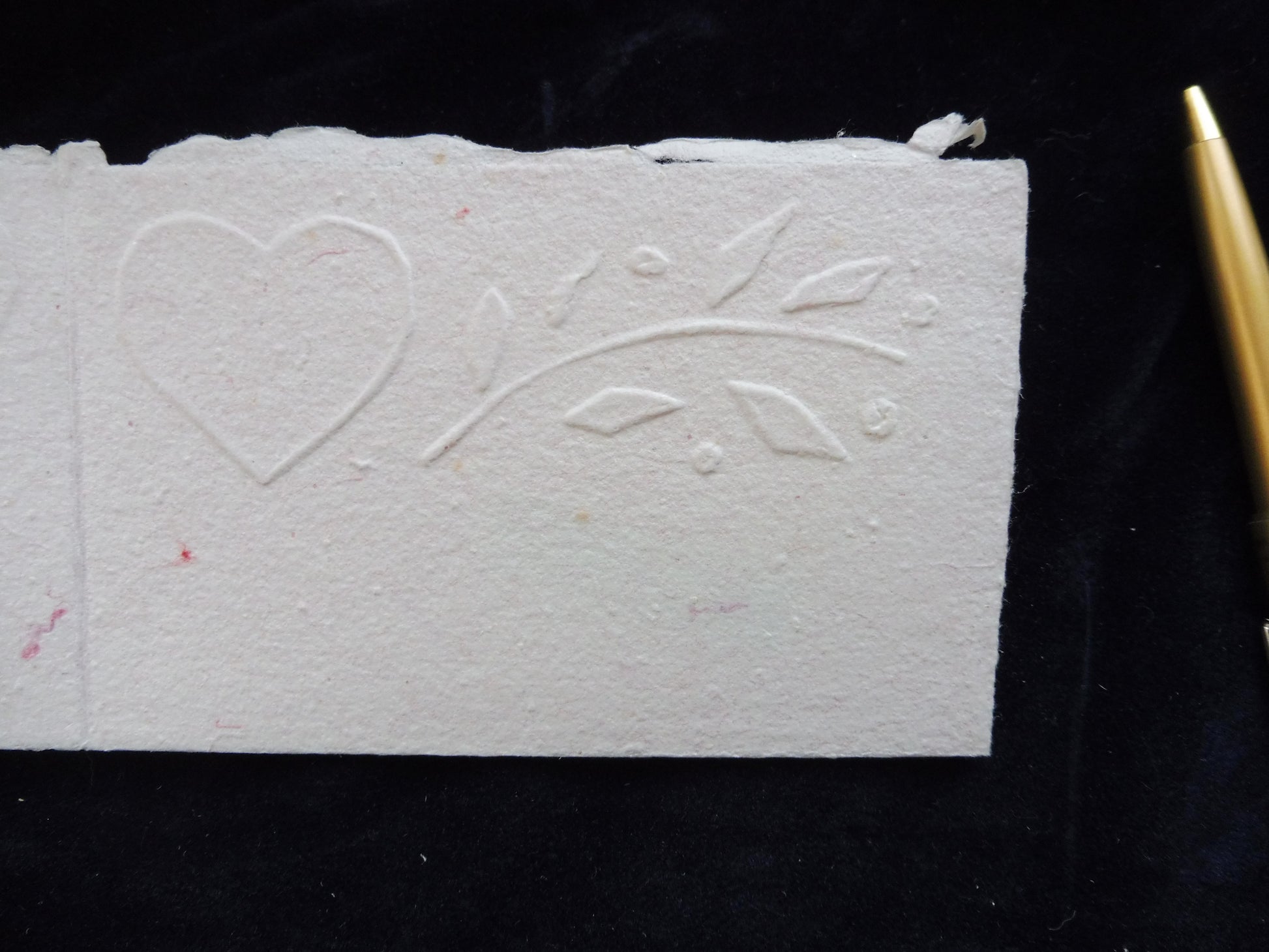 Carte gaufrée gratitude Cœur et branche