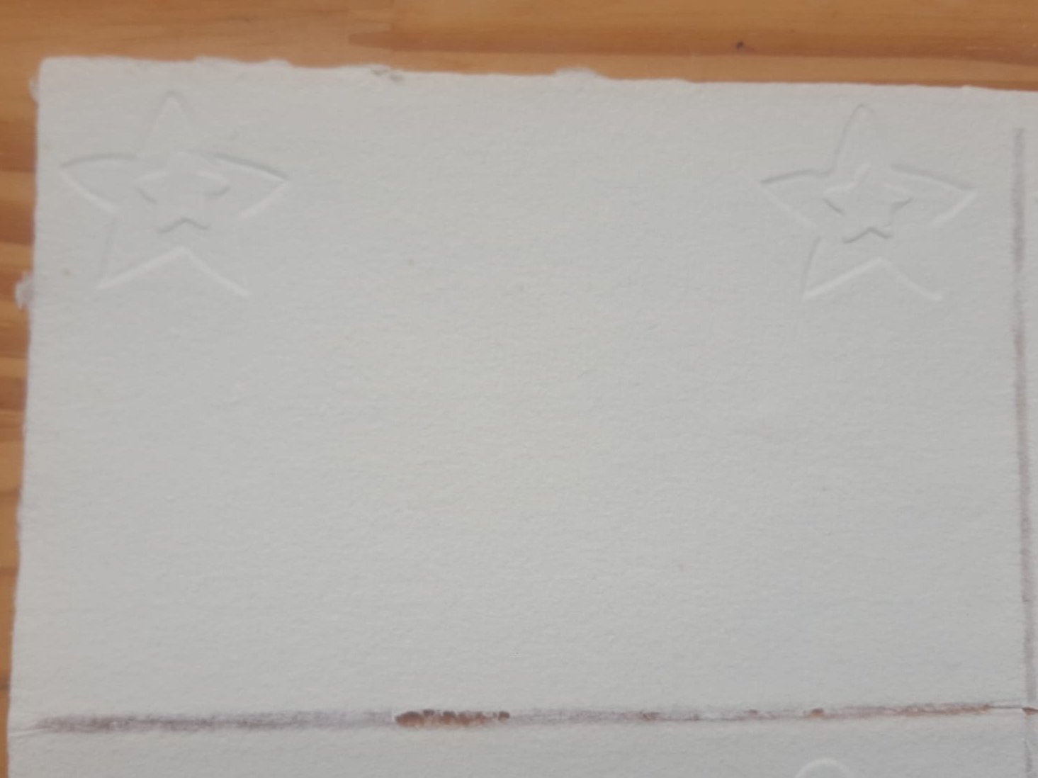 carte gaufrée, duo d'étoile papier vergé blanc
