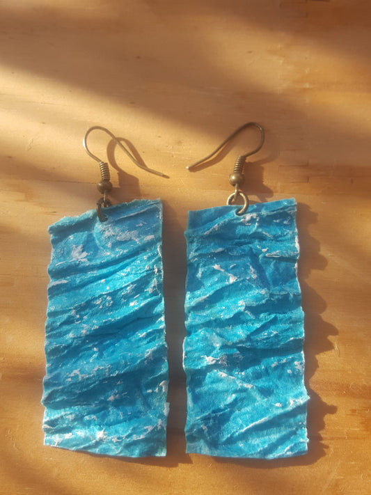 Boucles d'oreilles Longues bleu turquoise