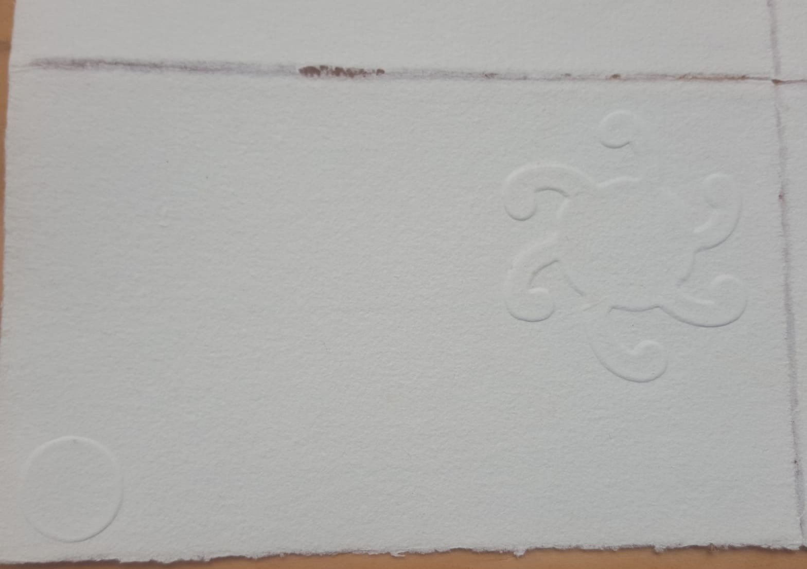 Lune soleil papier vergé carte gaufrée