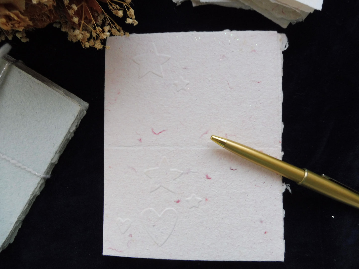 Duo rose un vœu et bon annif pour la carte du bas